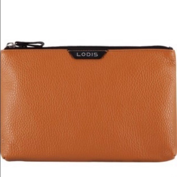 Lodis Handbags - Lodi’s flat zipper clutch/pouch, tan